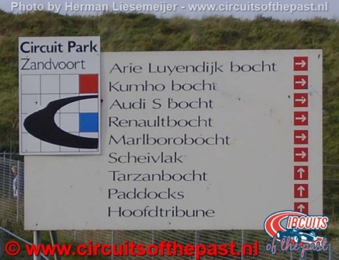 Namen bochten Circuit Zandvoort